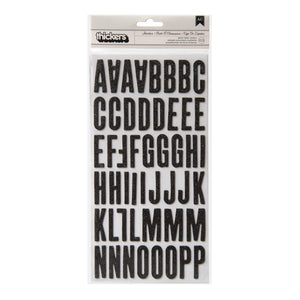 American Crafts Thickers Shoebox Glitter Letter Stickers Black (42881)