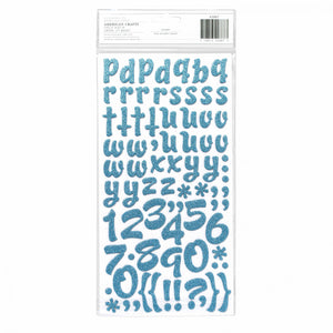 American Crafts Thickers LAX Glitter Letter Stickers Powder (42887)