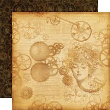 Graphic 45 Steampunk Debutante Collection 12x12 Scrapbook Paper Mechanical Mind (4500268)