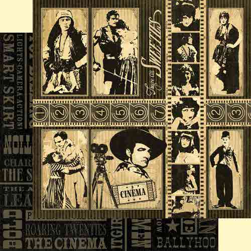 Graphic 45 12x12 Scrapbook Paper Curtain Call Collection The Cinema (4500323)