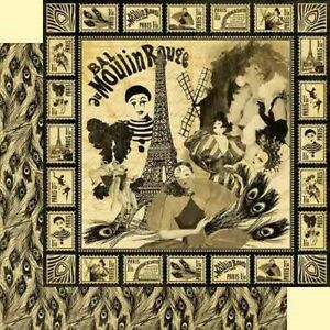 Graphic 45 12x12 Scrapbook Paper Curtain Call Collection Moulin Rouge (4500325)