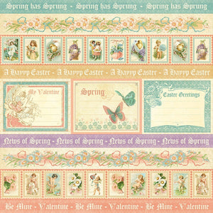 Graphic 45 12x12 Scrapbook Paper Sweet Sentiments Collection Spring Has Spring (4500806)