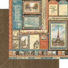 Graphic 45 12x12 Scrapbook Paper Cityscapes Collection Global Odyssey (4501304)