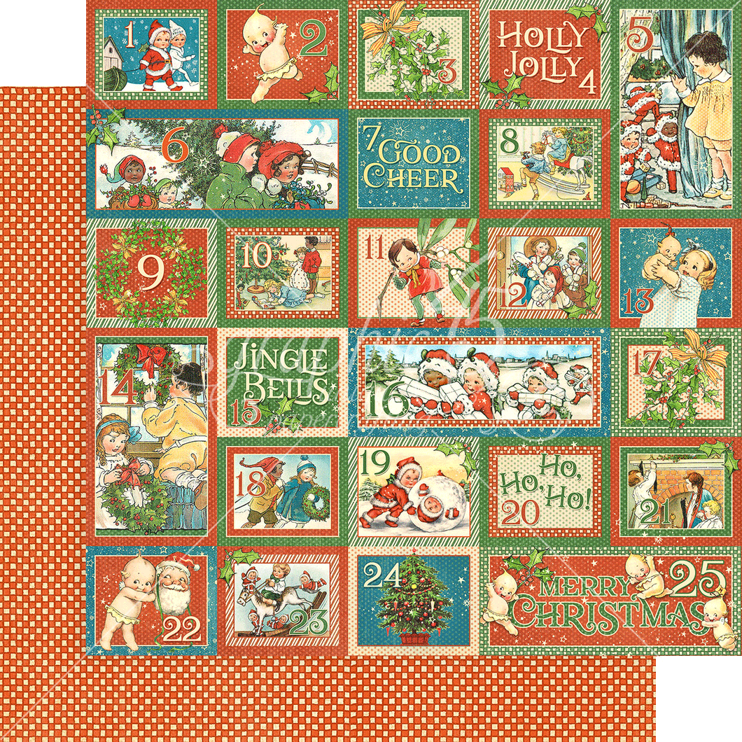 Graphic 45 Christmas Magic Collection 12x12 Scrapbook Paper Countdown Surprise (4501729)