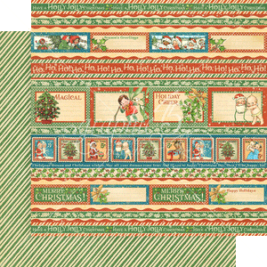 Graphic 45 Christmas Magic Collection 12x12 Scrapbook Paper Gifting Gala (4501733)