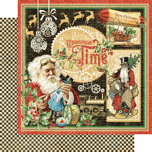 Graphic 45 12" x 12" Scrapbook Paper Christmas Time Collection Christmas Time (4502110)