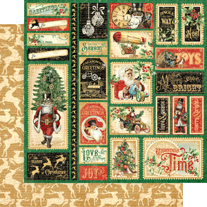 Graphic 45 12" x 12" Scrapbook Paper - Christmas Time Collection - Jingle All The Way (4502116)