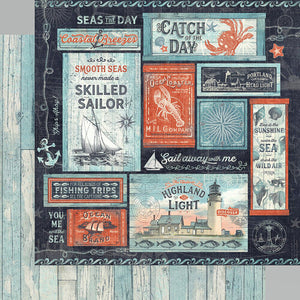 Graphic 45 Catch of the Day 12x12 Paper - Seas the Sunshine (4502174)