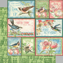 Load image into Gallery viewer, Graphic 45 Bird Watcher Collection 12X12 Scrapbook Paper - Learn to Fly (4502209)
