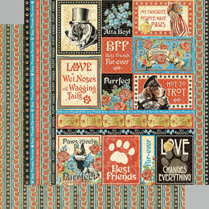 Graphic 45 Well Groomed Collection 12x12 Scrapbook Paper Hot Dawg (4502259)
