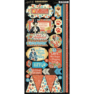 Graphic 45 Well Groomed Collection Stickers (4502269)