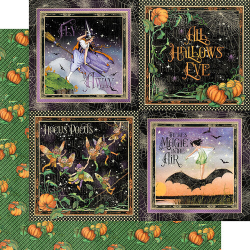 Graphic 45 Midnight Tales Collection 12x12 Scrapbook Paper Hallows' Eve (4500276)