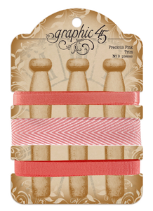 Graphic 45 Staples May Arts Ribbon Precious Pink (4502290)