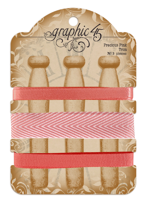 Graphic 45 Staples May Arts Ribbon Precious Pink (4502290)