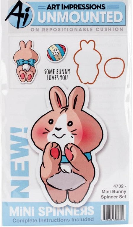 Art Impressions Unmounted Stamp Mini Bunny Spinner Set (4732)