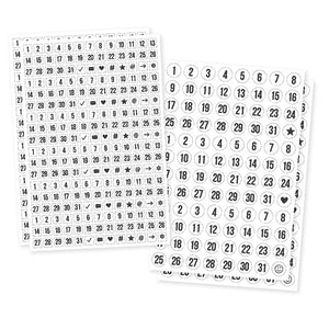 Carpe Diem Planner Essentials Clear Number Stickers (4953