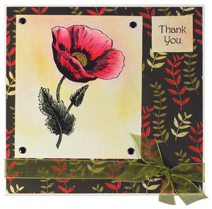 Woodware Craft Collection Clear Stamp Set Poppy (ADS506)