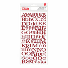 Load image into Gallery viewer, American Crafts Thickers Reindeer Glitter Chipboard Letter Stickers Red (53206)
