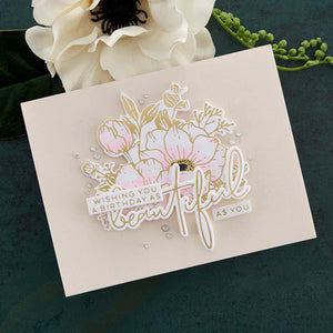 Spellbinders Paper Arts Hot Foil Plate & Die Set Anemone Glimmer Blooms by Yana Smakula (GLP-358)