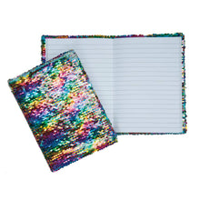 Load image into Gallery viewer, Reversible Rainbow Sequin Notebook (62759)
