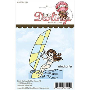 Little Darlings Rubber Stamps Windsurfer