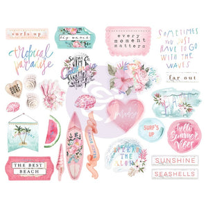Prima Surf Board Chipboard Stickers (645205)