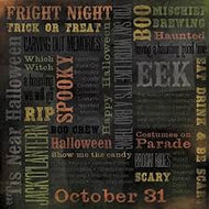 Karen Foster Designs 12x12 Scrapbook Paper Trick or Treat Collage (64981)