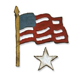 Sizzix Movers & Shapers Die Mini Old Glory Set by Tim Holtz (FL657477)