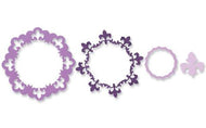Sizzix Frame, Circle With Fleur De Lis Edging (657904)