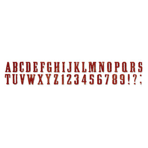 Sizzix Sizzlit Decorative Strip Die Wanted Alphabet by Tim Holtz (658554)