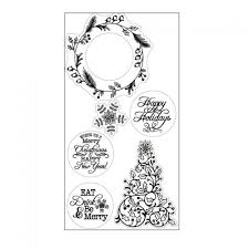 Sizzix Interchangeable Stamps - Christmas Tree & Holiday Wreath by Jen Long (660671) - Retired