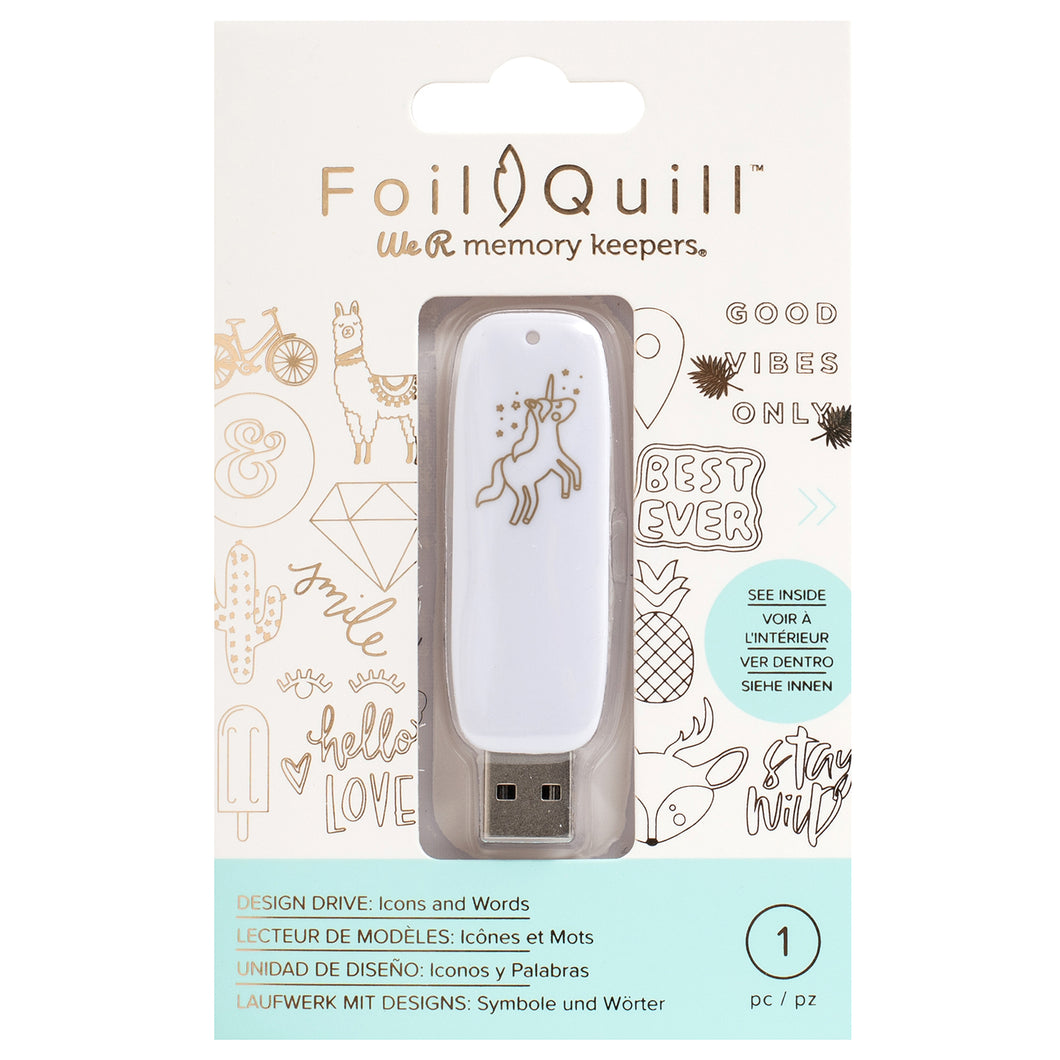 We R Memory Keepers Foil Quill Icons and Words Design Drive (660688)