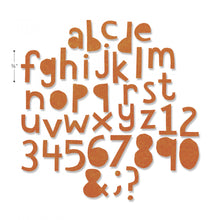 Load image into Gallery viewer, Sizzix Thinlits Die Set Alphanumeric Cutout Lower Case (663074)
