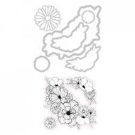 Sizzix Framelits with Stamps Ink Blooms 664355