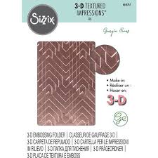 Sizzix 3-D Texture Impressions Embossing Folder Staggered Chevrons (664761)