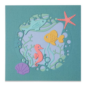 Sizzix Multi-Level Textured Impressions Embossing Folder - Moon Light