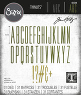 Sizzix Thinlits Die Set Alphanumeric Stretch Upper Case by Tim Holtz (665206)