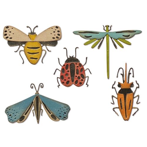 Sizzix Thinlits Die Set 5PK Funky Insects by Tim Holtz (665364)