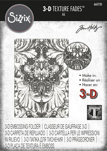Sizzix 3-D Texture Fades Embossing Folder Damask by Tim Holtz (665733)