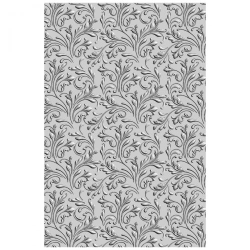 Sizzix 3-D Textured Impressions Embossing Folder Floral Scrolls (665751)