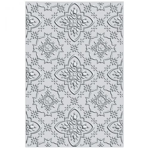 Sizzix 3-D Textured Impressions Embossing Folder - Folk Doodle