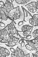Sizzix 3-D Texture Fades Embossing Folder Acorns by Tim Holtz (665772)