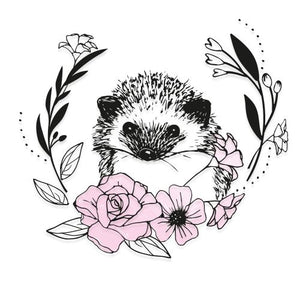 Sizzix Clear Stamp Set Floral Hedgehog (665906)