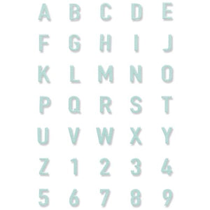 Sizzix Thinlits Die Set Tile Alphanumeric by Eileen Hull (666043)
