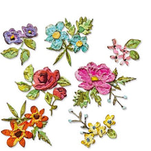 Load image into Gallery viewer, Sizzix Thinlits Die Set Brushstroke Flowers Mini by Tim Holtz (666284)

