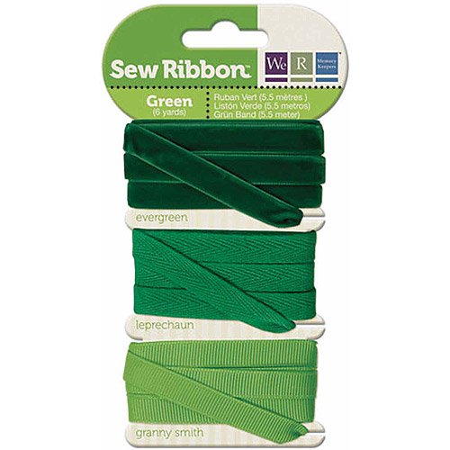 We R Memory Keepers Sew Ribbon Green (71232-9)