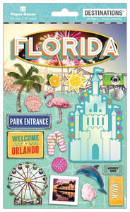 Paper House Productions 3D Stickers Florida Magic (STDM-2033)