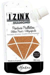 Aladine IZINK Diamond Glitter Paint Copper Cuivre (80837)