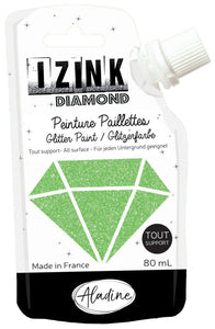 Aladine IZINK Diamond Glitter Paint Light Green Vert Clair (80843)