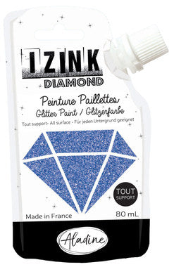 Aladine IZINK Diamond Glitter Paint Royal Blue Bleu (80844)